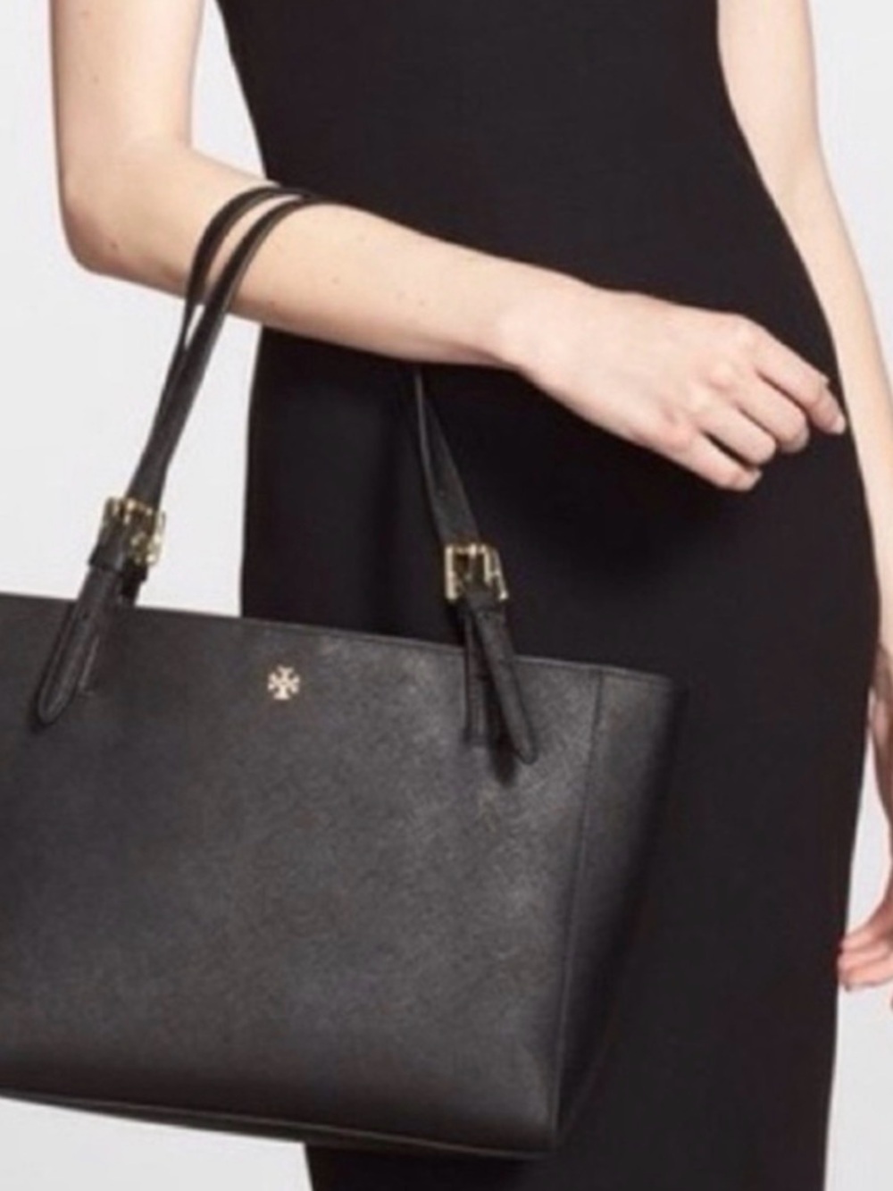 Tory Burch York Buckle Tote (Black)